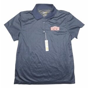Core 365 Ladies Large Golf Polo Shirt Blue Countryside Stove Chimney NWT CE102W